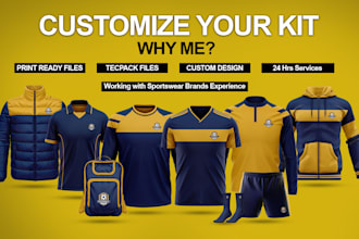 create a custom football kit for sports clubs or brands