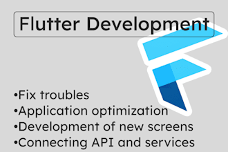 develop flutter app and fix app bugs, errors, issues