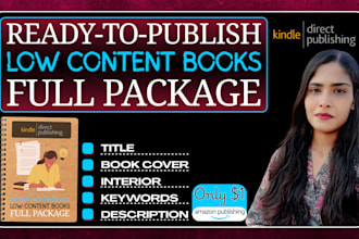 create ready to publish low content kdp package