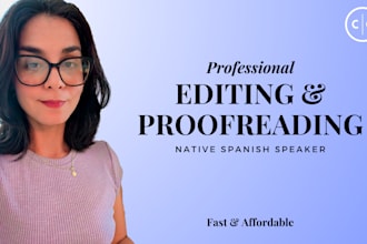 edit and proofread any text or content in spanish