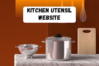design cookware ecommerce shopify website kitchen utensil dropshipping store