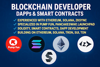 build a launchpad, dex, integrate pancakeswap, uniswap, raydium, compound, gmx