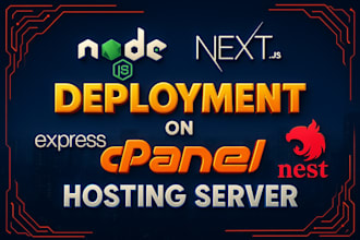 deploy nodejs,nextjs,nestjs host to cpanel or vps hosting