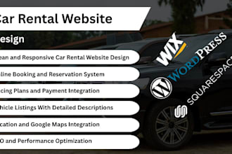 design car rental website and car booking website for your car rental agency