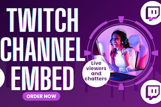 embed your live streaming to bring in live viewers and live chatters