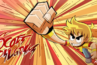 custom character designs in the style of scott pilgrim
