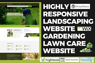 design landscaping website gardening website snow removal lawn care website