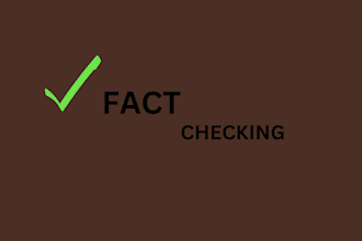do fact checking for your project