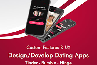 build dating app like tinder, bumble, hinge, online dating app, match making app