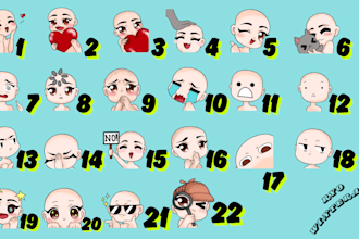draw emotes for twitch, kick,youtube, tiktok, facebook, instagram and discord