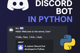 create a custom discord bot in python for you