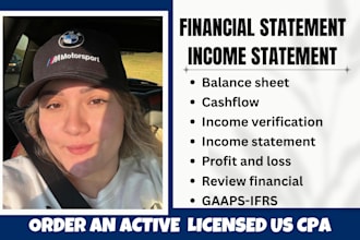 prepare financial statements, profit and loss, balance sheet, income statement