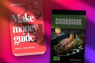 do a book cover ebook cover cookbook cover kdp paperback acx cover for you book