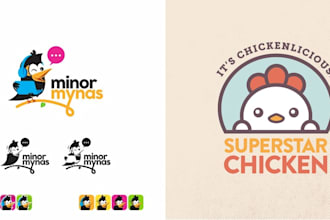create cute kawaii japanese style cartoon vtuber logo design
