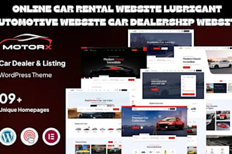 car rental website lubricant auto detailing website car dealership website