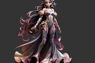 sculpt 3d anime figure diorama 3d toy action figure miniature articulated figure