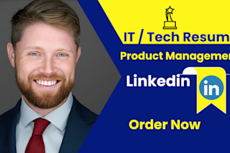 write, rewrite, edit sales resume, product resume, tech resume or IT resume