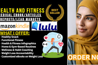 write health and fitness medical self help  ebooks and design a workbook journal