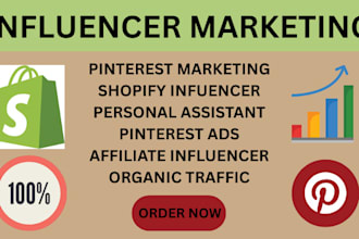 shopify and etsy traffic ,SEO, marketing influencer ,pinterest marketing