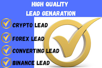 deliver coinbase lead, crypto investor lead, bank user lead