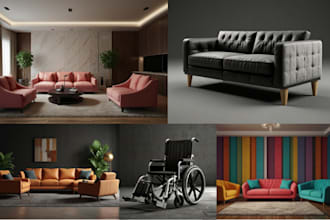do 3d furniture interior modelling and rendering, 3d model, product design