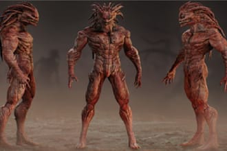 create aaa quality 3d character, ue5 rig, animate for games, optimized poly, uv