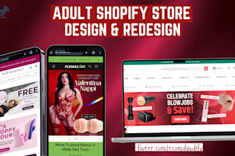 design a premium adult shopify store, adult toy store