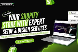 build a professional shopify store ready to sell