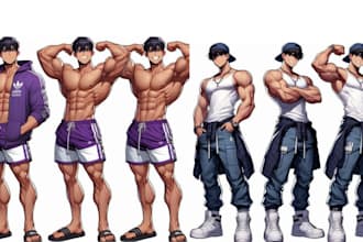 create gay bara, nsfw, yaoi, and gore anime art