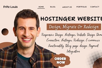design or redesign hostinger wordpress website canva to wix webador redesign seo