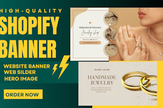 design professional website banner, web banner, web slider, and shopify banner