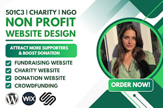 design nonprofit website for charity donations fundraising crowdfunding and ngo