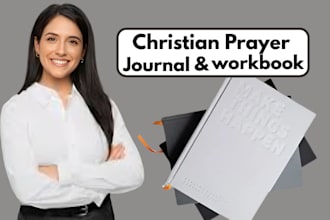 create prayer journal, daily devotion, christian book design self help journal