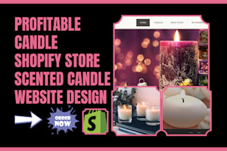 design 7 figure candle shopify store design candle store scented candle website