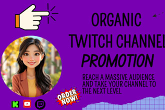 promote your twitch channel to bring in organically audience