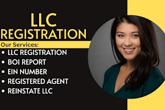 do llc registration, ein, boi report, registered agent, reinstate llc, itin