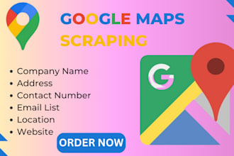 scrape google maps data for business leads,contact info,emails and b2b lead gen