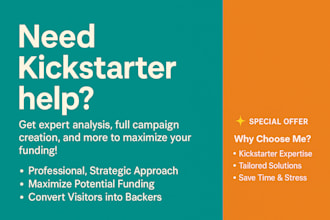 create your kickstarter campaign for you