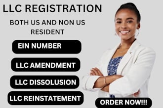 do US llc registration ein number formation USA business bank creation