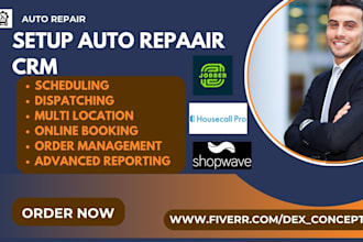 setup auto repair crm shopwave texmetric autoleap mitchell jobber housecall pro