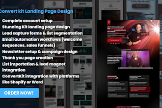 convertkit setup kit landing page kit automation convertkit newsletter campaign
