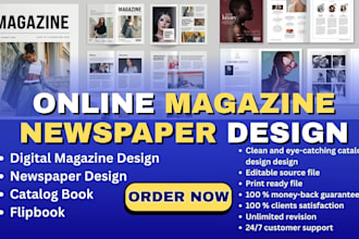 professional catalog lookbook magazine design for print and digital media