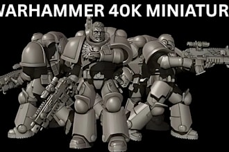 sculpt 3d miniature warhammer 40k 3d dnd tabletop figurine stl for 3d printing