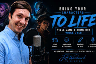 be your male video game voice actor