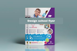 create school flyer design back to school flyer make school educational flyer
