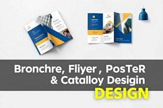 design brochure, bifold, trifold, flyer, company profile, poster and catalog