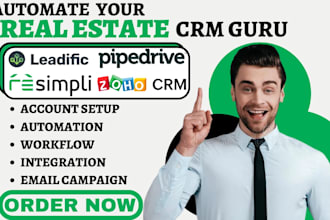 setup leadific resimpli automation pipedrive workflow zoho crm integration va