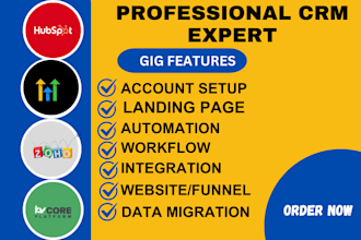 set up real estate CRM with gohighlevel kvcore zoho and hubspot automation