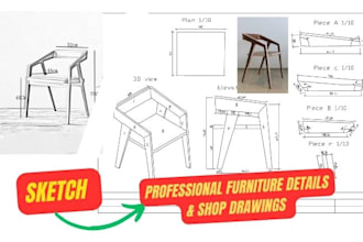 create professional furniture details and shop drawings