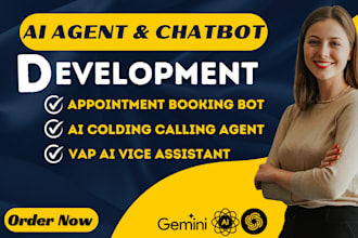 build ai calling agent, ai agent, ai saas stack website using lang chain crew ai